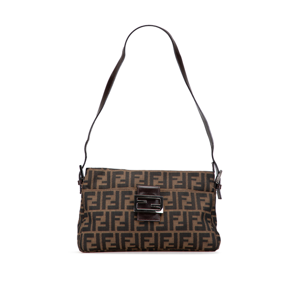 Pre-Loved Fendi Zucca Canvas Shoulder Bag - Picture 1 of 11